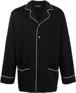 Versace Poloshirt met contrast Zwart