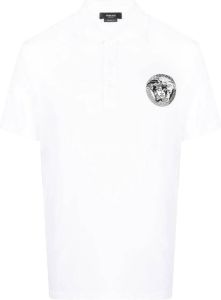 Versace Poloshirt met Medusa patch Wit