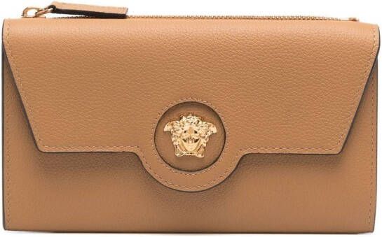 Versace Portemonnee met plakkaat Bruin
