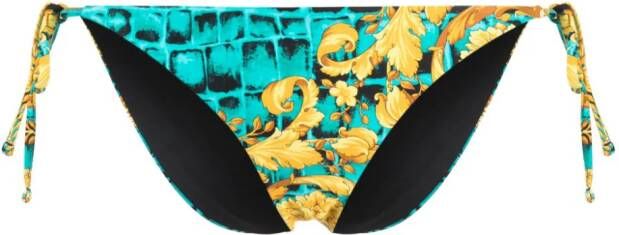 Versace Bikinislip met barokprint Groen
