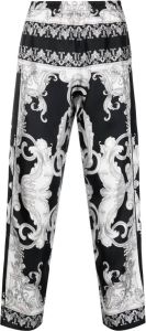 Versace Pyjamabroek met barokprint Zwart