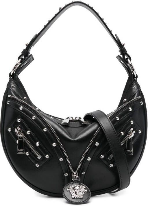 Versace Repeat kleine schoudertas Zwart