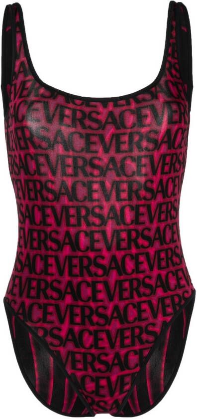 Versace Badpak met open rug Roze