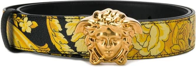 Versace Riem met print Geel