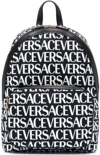 Versace Rugzak met logoprint Zwart