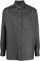 Versace Kasjmier shirtjack met visgraatpatroon Grijs - Thumbnail 1