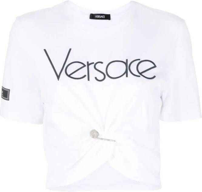 Versace Safety Pin 1978 Re-Edition T-shirt Wit