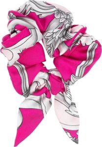 Versace Scrunchie met bloemenprint Roze