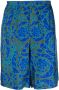 Versace Shorts met abstracte print Blauw - Thumbnail 1