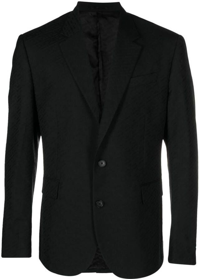 Versace Blazer met enkele rij knopen Zwart