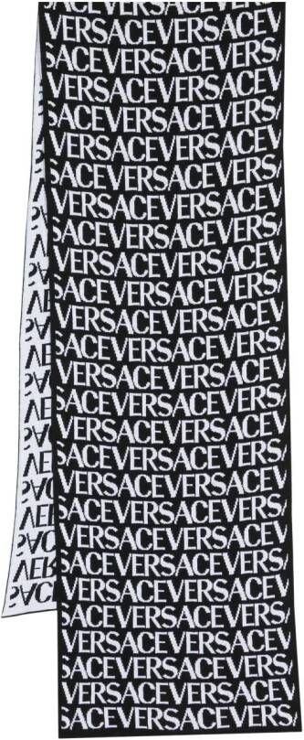 Versace Sjaal met logo Wit