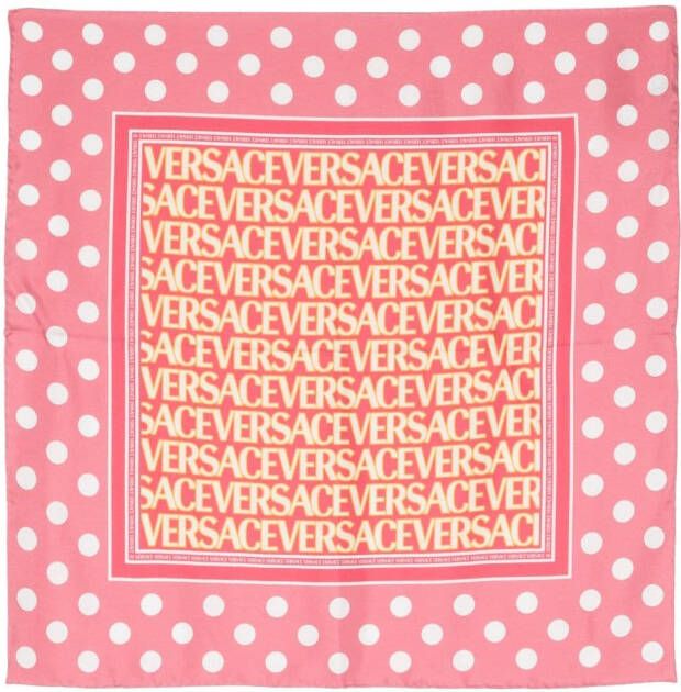 Versace Zijden sjaal met print Roze