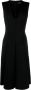 Versace Mouwloze midi-jurk met boxplooi Zwart - Thumbnail 1