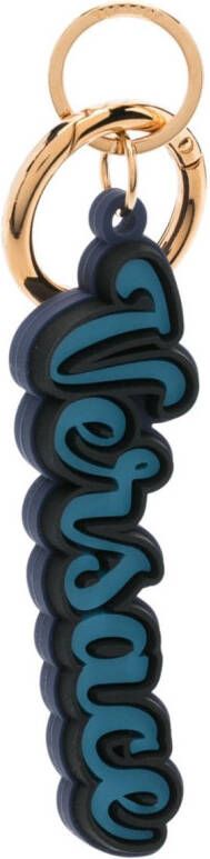 Versace Sleutelhanger met logo Blauw
