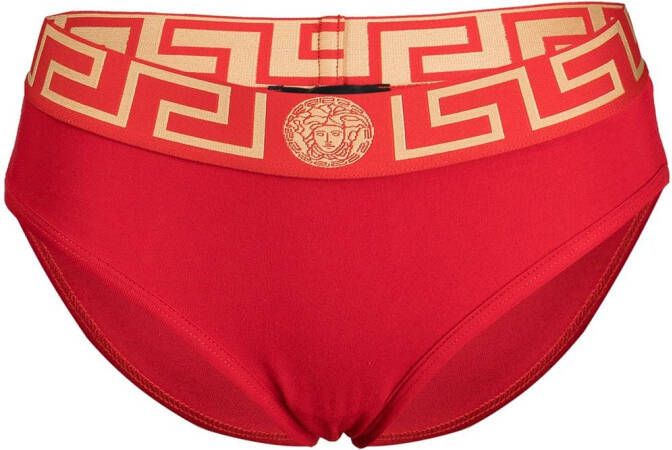 Versace Slip met Greca print Rood