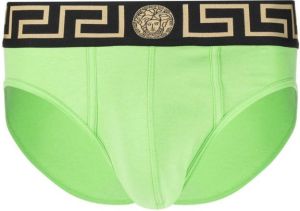 Versace Slip met logoband Groen