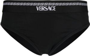 Versace Slip met logoprint Zwart