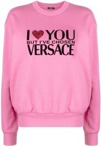 Versace Sweater met tekst Roze