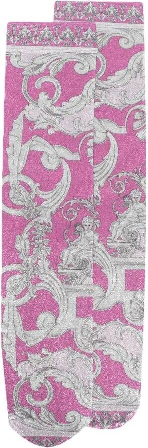 Versace Sokken met barokprint Roze