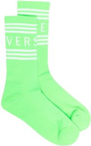 Versace Sokken met intarsia logo Groen
