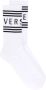 Versace 1990s geribbelde sokken met logo Wit - Thumbnail 1