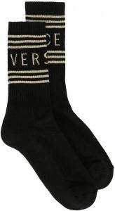 Versace Sokken met logostreep Zwart