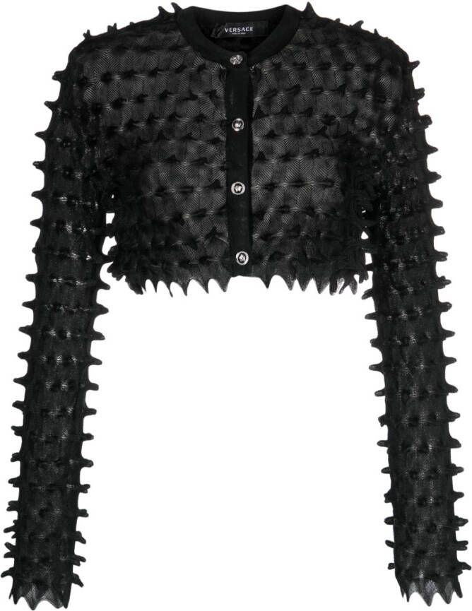 Versace Cropped vest Zwart