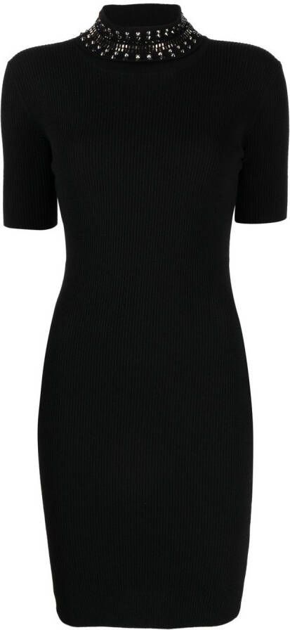 Versace Mini-jurk met col Zwart