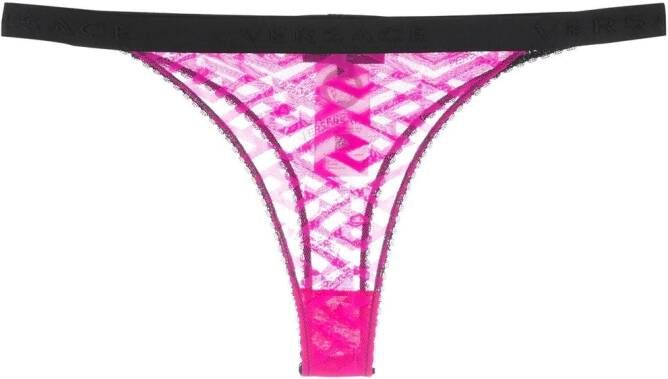 Versace String met mesh detail Roze