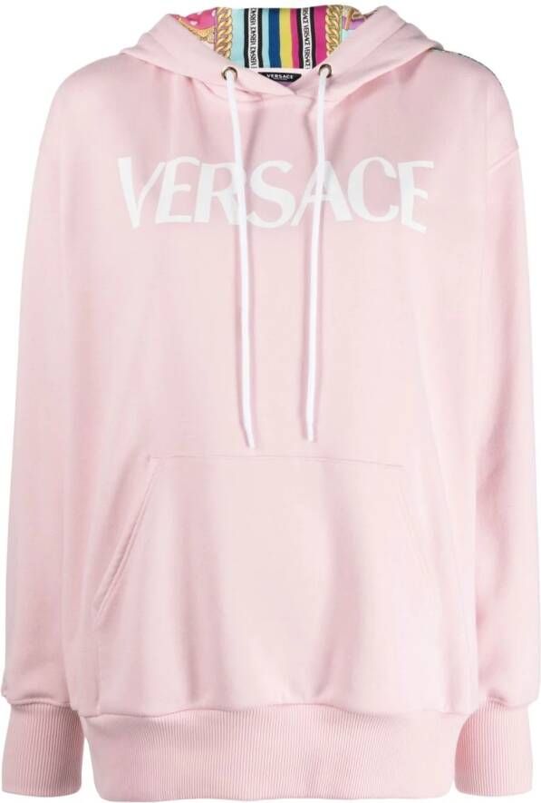 Versace Sweater met logoprint Roze