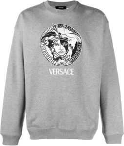 Versace Sweater met Medusa-print Grijs