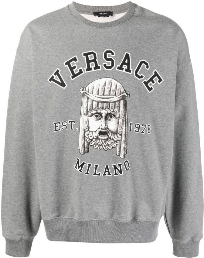 Versace Sweater met ronde hals Grijs