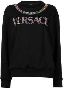 Versace Sweater verfraaid met kristallen Zwart
