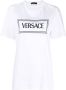 Versace 1990s T-shirt met geborduurd logo Wit - Thumbnail 1