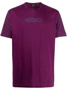 Versace T-shirt met logo Paars