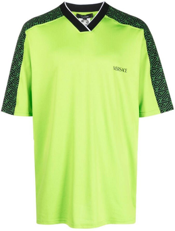 Versace T-shirt met logoprint Groen
