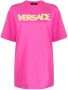 Versace T-shirt met logoprint Roze - Thumbnail 1