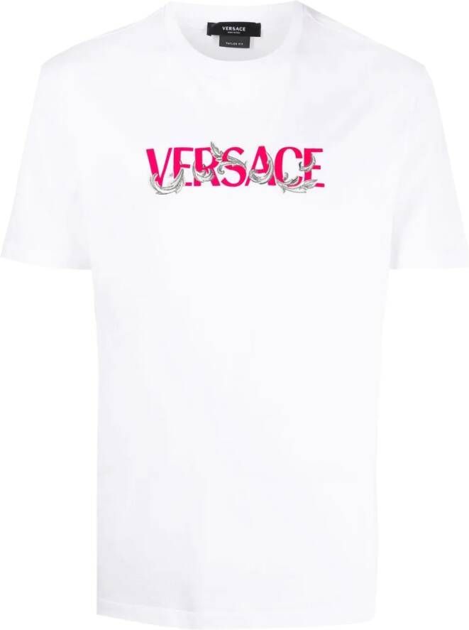 Versace T-shirt met logoprint Wit