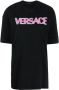 Versace T-shirt met logoprint Zwart - Thumbnail 1