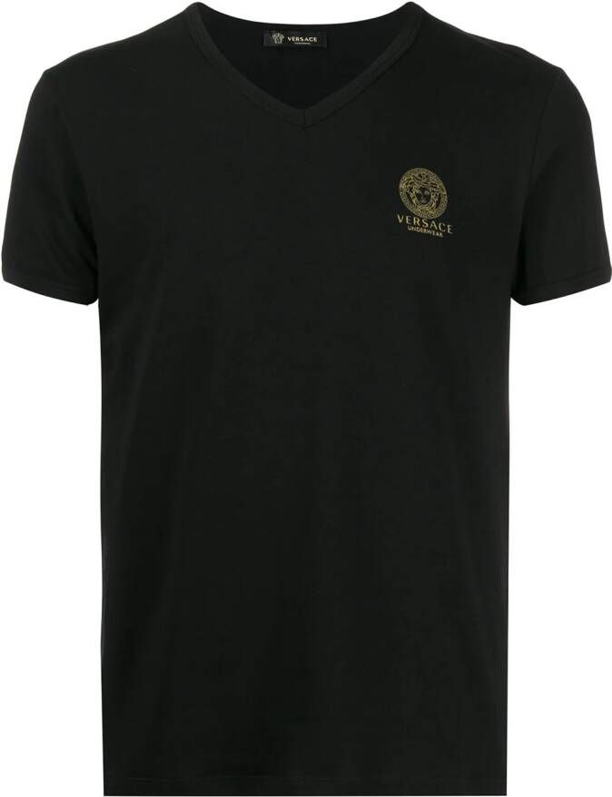 Versace T-shirt met Medusa-print Zwart