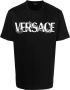 Versace T-shirt met barok en logoprint Zwart - Thumbnail 1