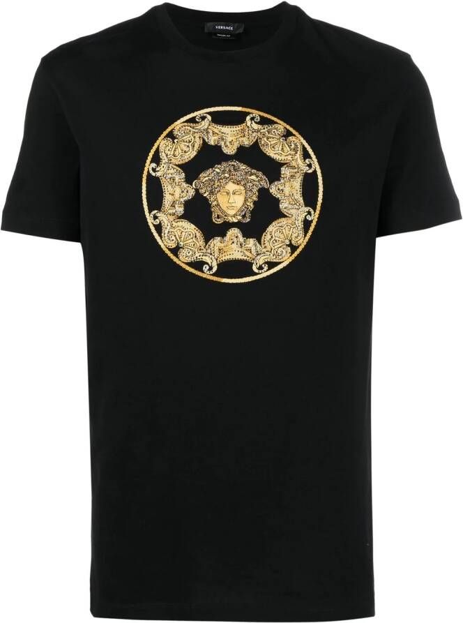 Versace T-shirt met Medusa print Zwart