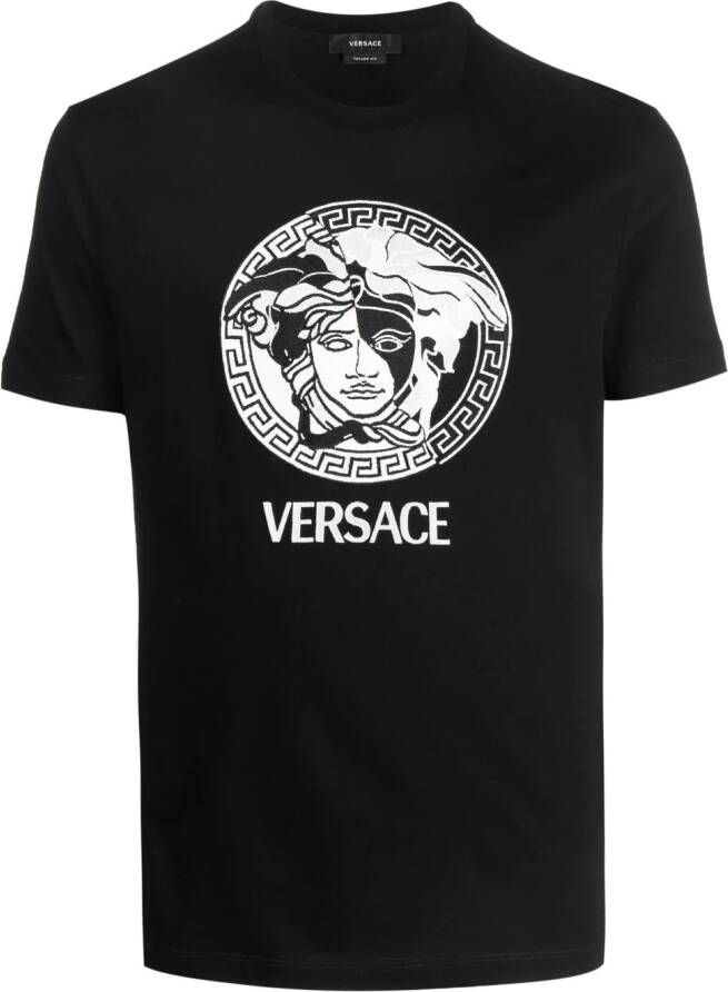 Versace T-shirt met Medusa print Zwart