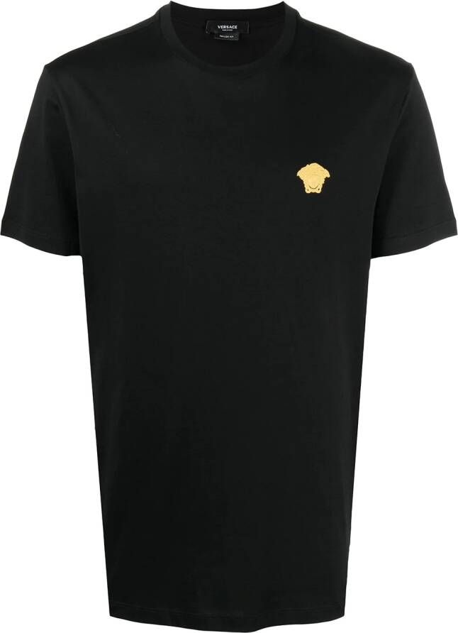 Versace Geborduurd Medusa T-shirt Black Heren