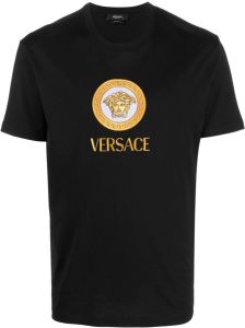 Versace T-shirt met Medusaprint Zwart
