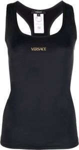 Versace Tanktop met logoprint Zwart