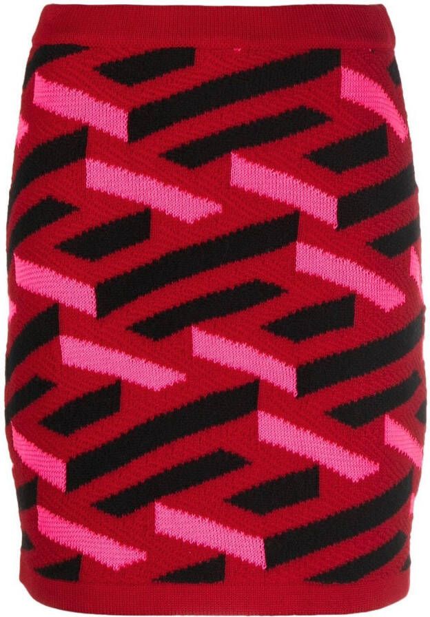 Versace Gebreide rok Rood