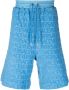 Versace Allover badstof shorts Blauw - Thumbnail 1