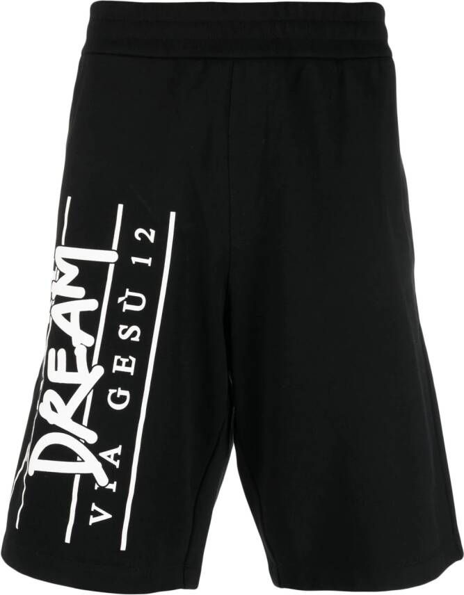 Versace Trainingsshorts met logoprint Zwart