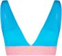 Versace Triangel bikinitop Blauw - Thumbnail 1